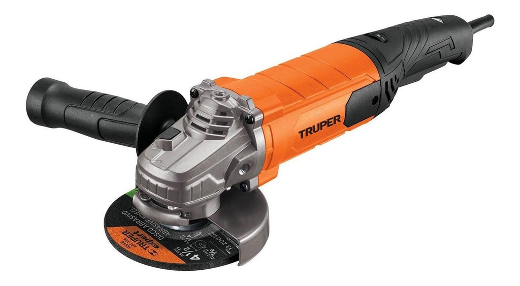 [TR-ESMA-45110] Esmeriladora 4 1/2'' Vel. Variable 1100 W Truper Esma-45110 Color Naranja