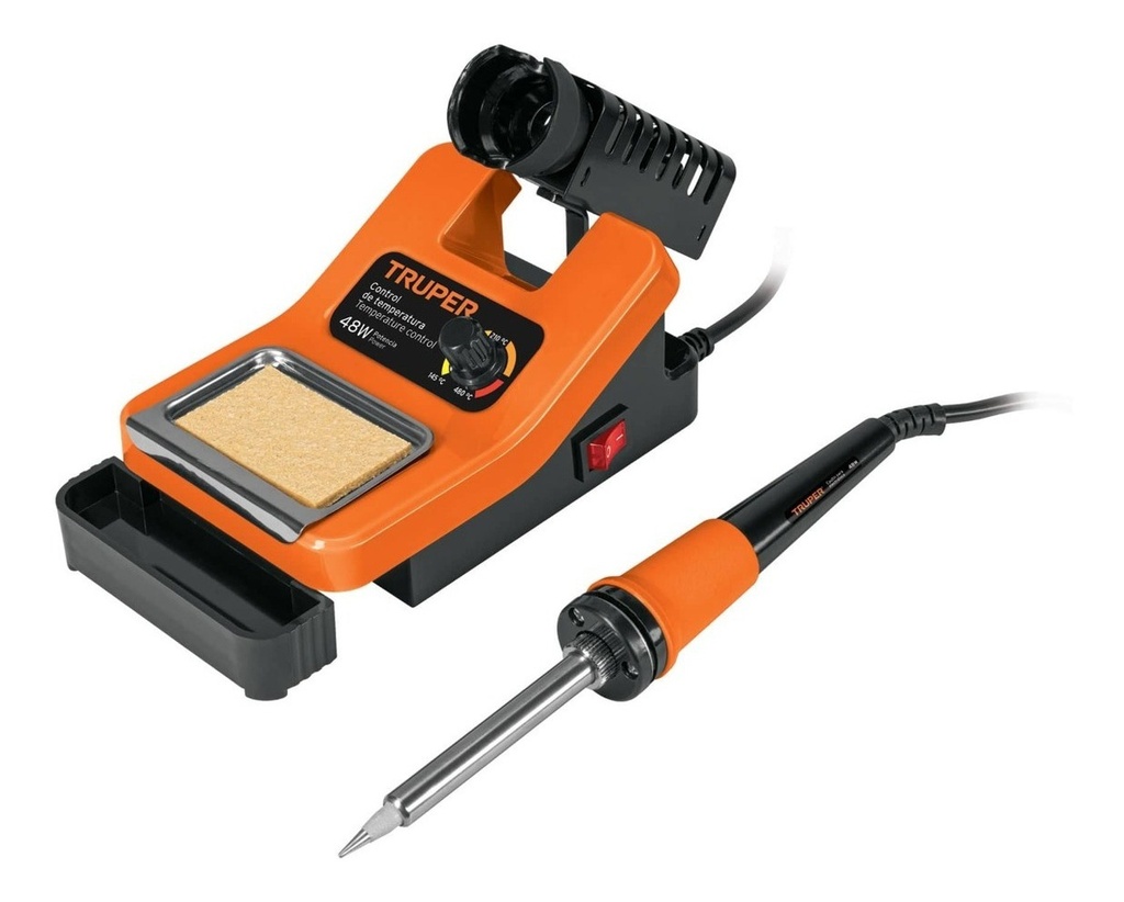 Cautín Profesional 48 W, Para Electrónica Con Estación, Truper Cau-48es