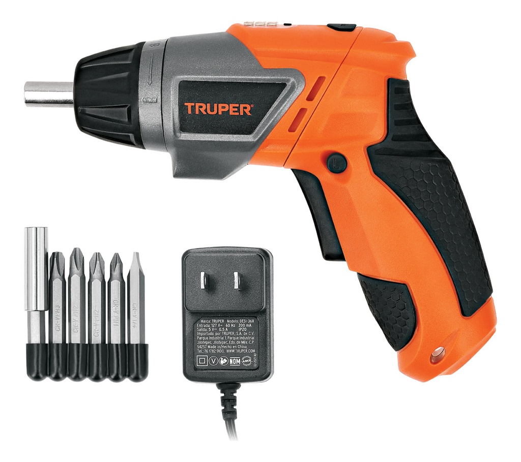 Atornillador Inalámbrico Dos Posiciones Color Naranja Truper Desi-36x