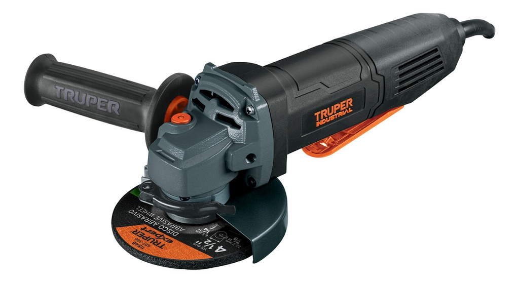 [TR-ESMA-4580PN] Esmeriladora 4-1/2 Int. Paleta, 850w Truper Esma-4580pn Color Gris