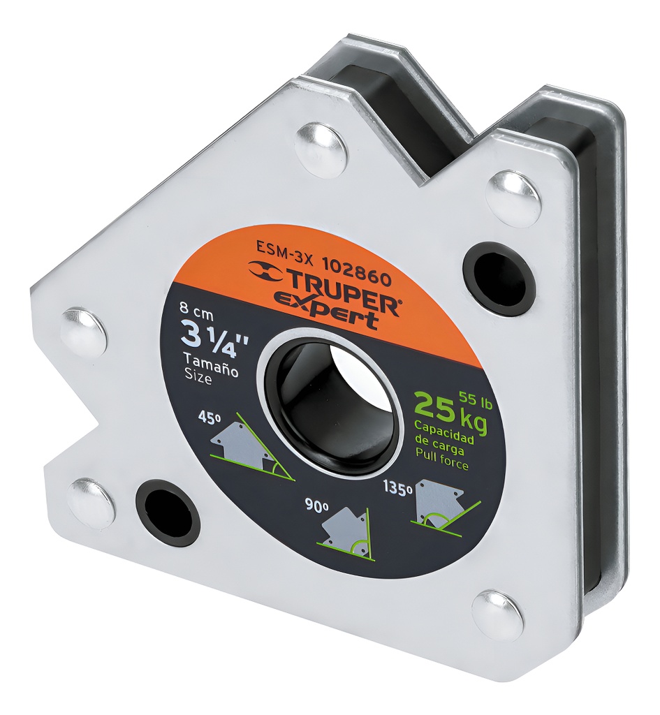 Escuadra Magnética Para Soldar 3'' Carga 25 Kg Truper Esm-3x