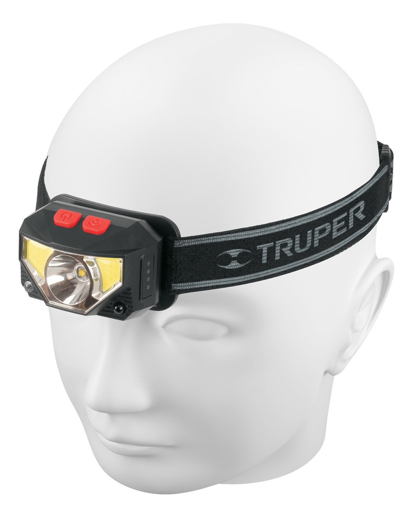 Linterna De Minero 270 Lm 1 Led Recargable Truper Li-ca-270r Linterna Negro Luz