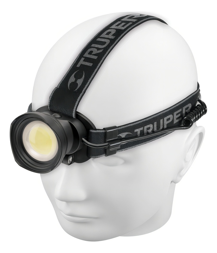 Linterna De Minero 325 Lm 1 Led Recargable Truper Li-ca-325r Linterna Negro Luz
