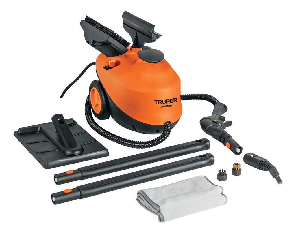 Limpiador A Vapor, 1800 W, Truper Lv-1800 Naranja