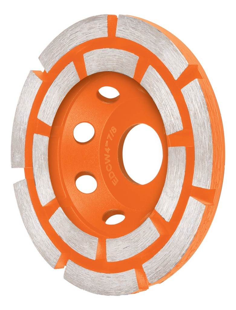 Copa De Diamante Doble Hilera 4  X 7/8  Color Naranja Truper Cdt-2173