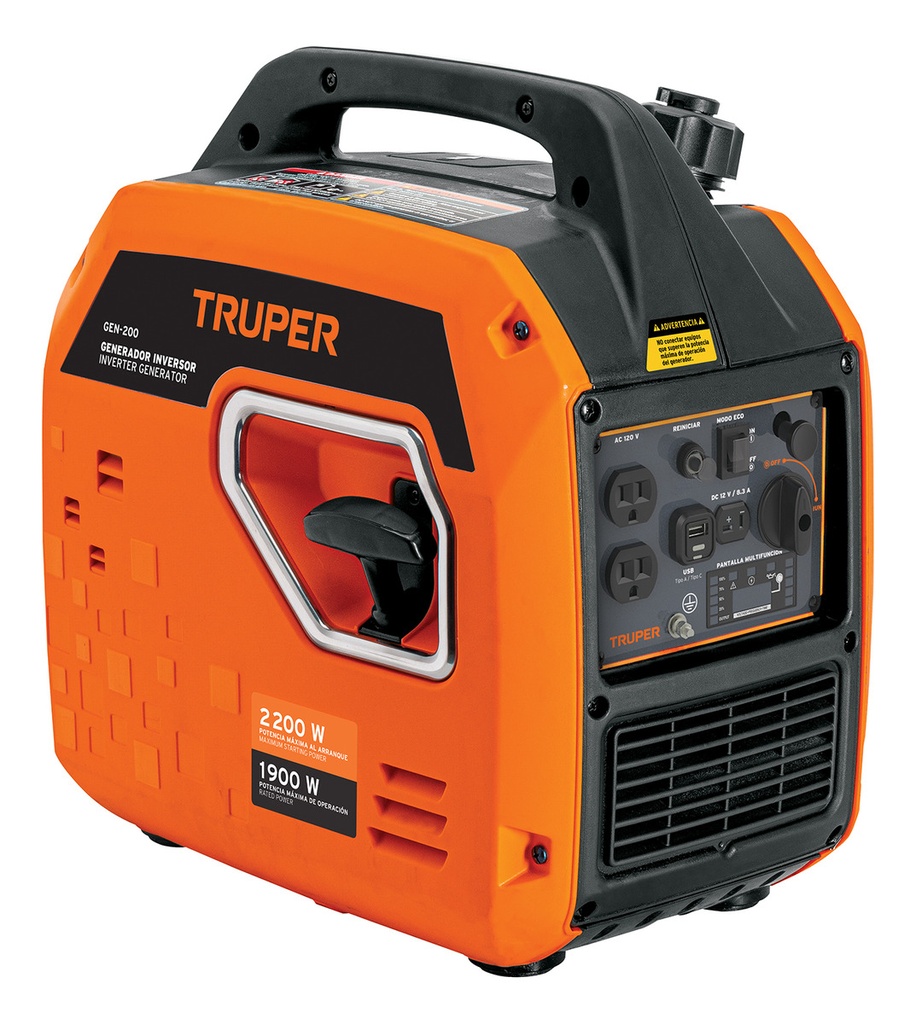 [TR-GEN-200] Generador Inverter, 2200 W, 80cc Encendido Manual Truper Gen-200