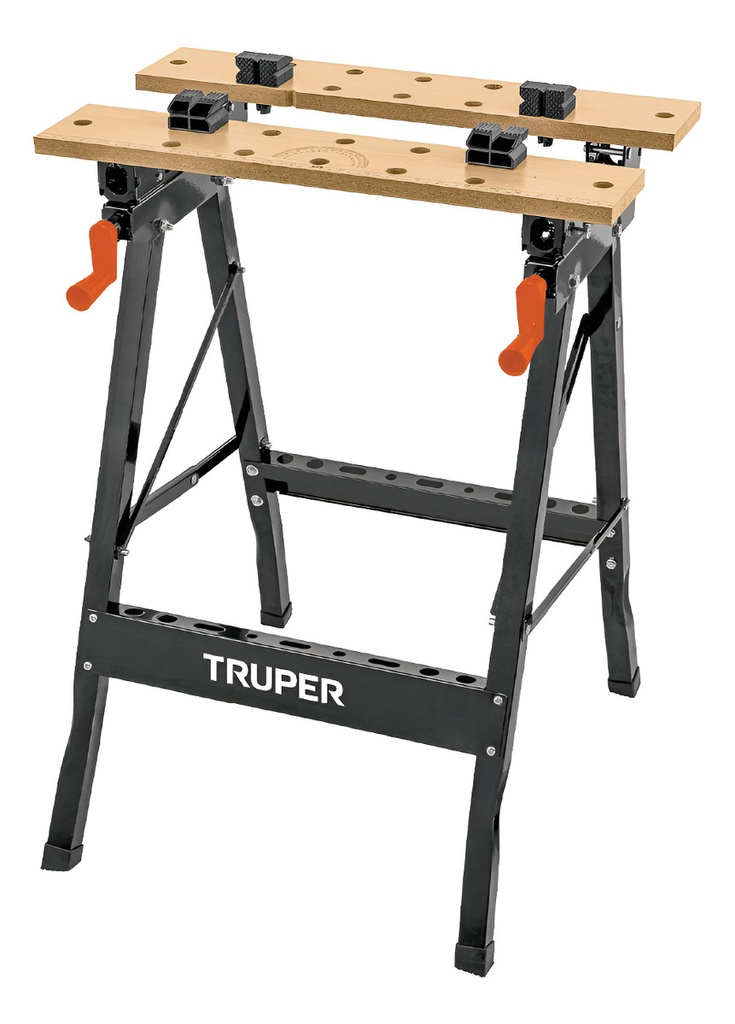 [TR-MT-100] Burro Mesa De Trabajo, Multiusos, Plegable, Truper Mt-100  Negro