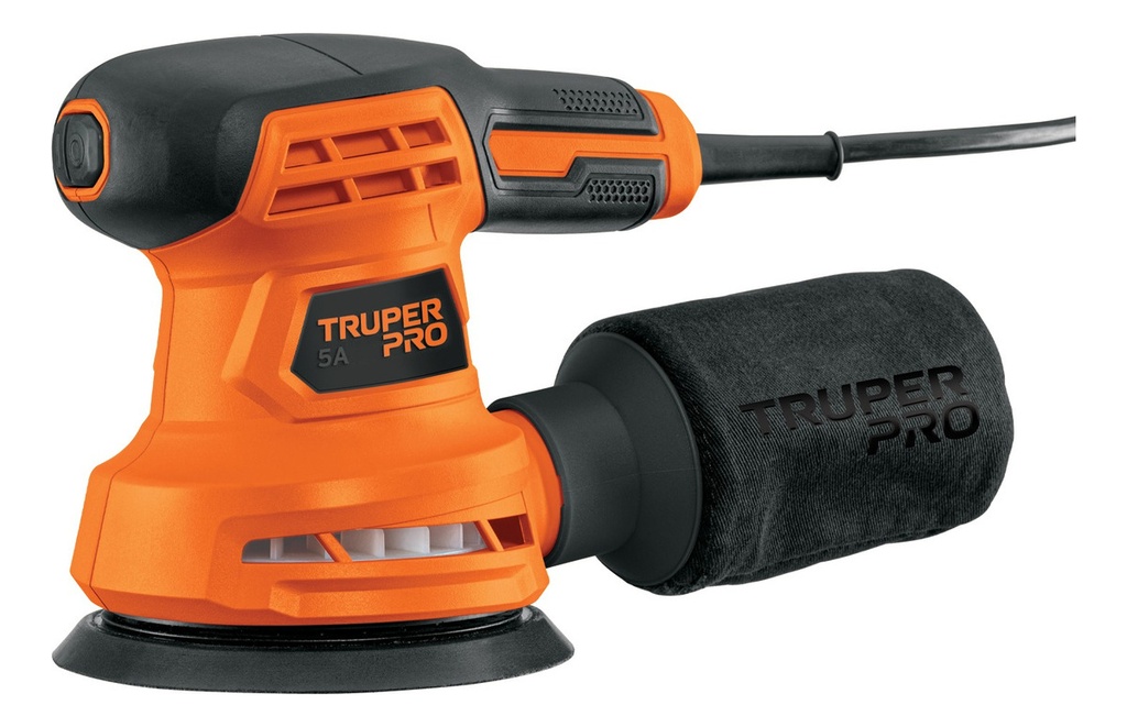 [TR-LIRO-5A2] Lijadora Roto Orbital 5", 260 W, 127 V, Truper Liro-5a2, Color Naranja