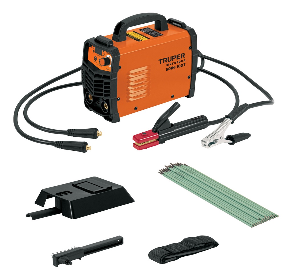 Soldadora Inversora 100 A, Color Naranja Truper Soin-100t