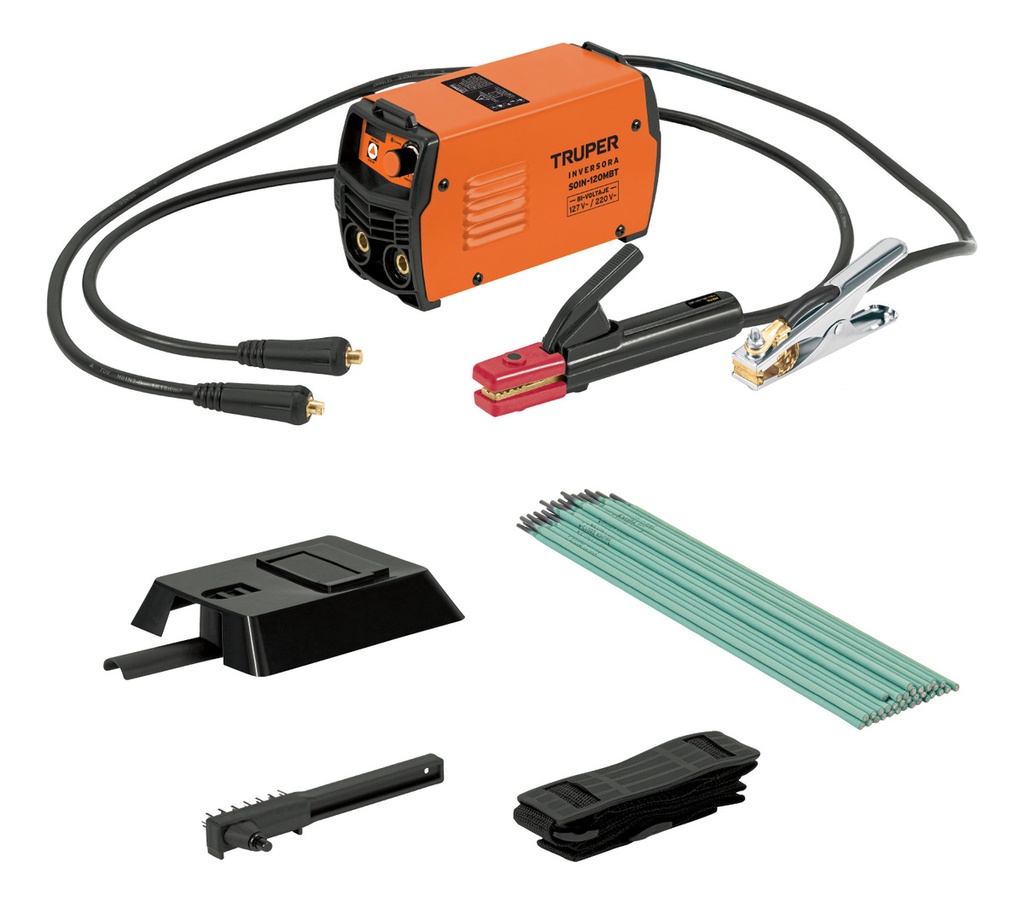 Mini Soldadora Inversora 130 A Truper Soin-120mbt Color Naranja
