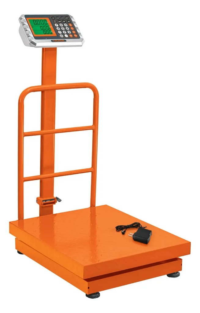 Báscula De Plataforma, Plegable 500 Kg Color Naranja Truper Bas-501pla