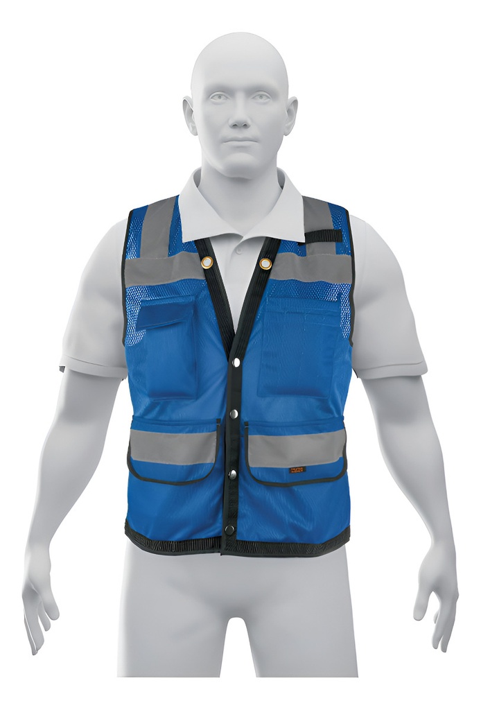 Chaleco Seguridad Reforzado Xg Azul Truper Chs-800a-xl Azul Xl