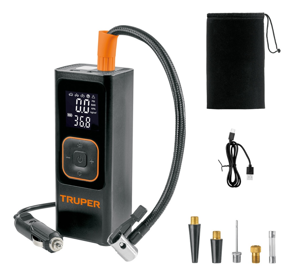 [TR-COMP-15I] Inflador De Aire Inalámbrico 150 Psi, 95 W Truper Comp-15i
