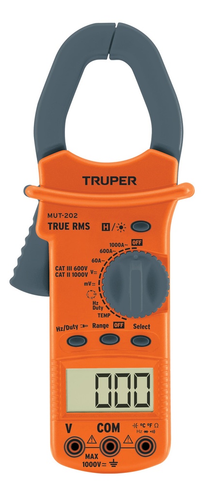 [TR-MUT-202] Multímetro Para Mantenimiento Industrial Con Gancho Truper Mut-202