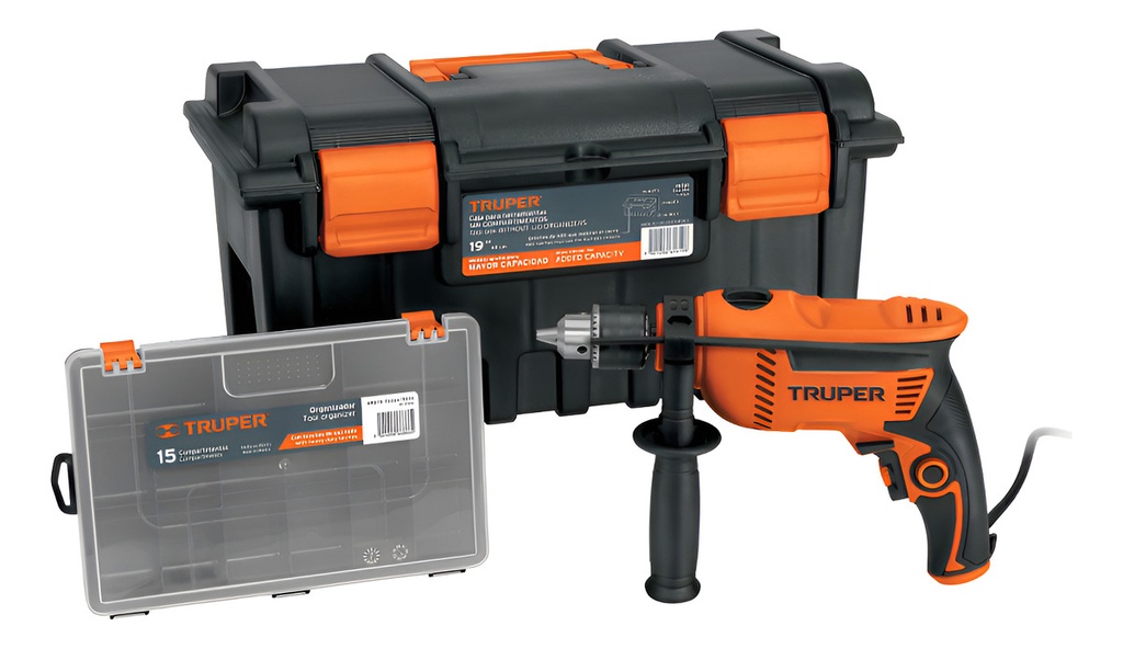 [TR-COMBO-100] Combo Rotomartillo/destornillador 1/2 650w Truper Combo-100 Naranja