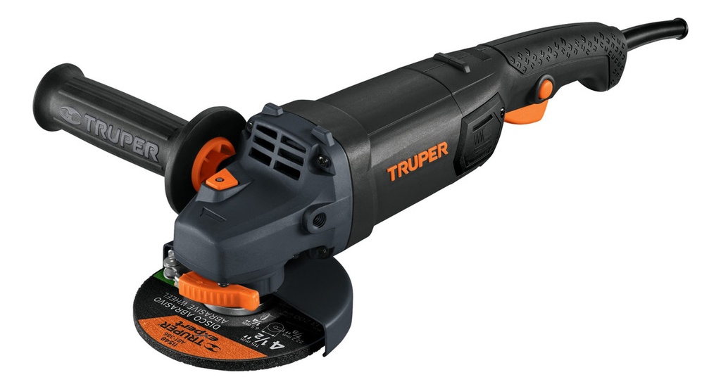 Esmeriladora 4 1/2'' Ind. 1,200 W Truper Esma-4512n Color Gris Frecuencia 60 Hz