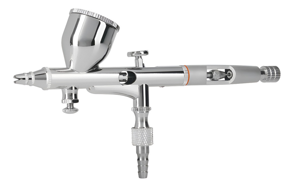 [TR-AERO-35] Pistola Aerográfica De Gravedad Con Vaso Fijo, Truper Aero-35 Plateado