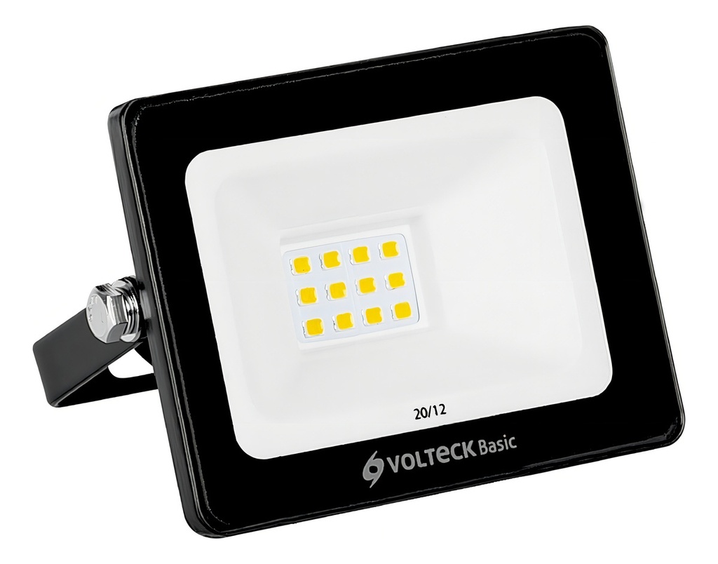 [TR-REF-400L] Reflector Ultra Delgado Led 10 W Luz De Día Ref-400l Carcasa Negro Volteck Basic