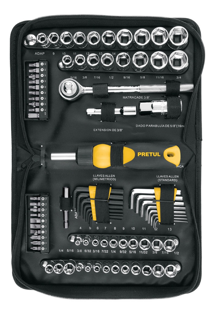 Juego De 83 Herramientas Para Mecánico Pretul Set-85