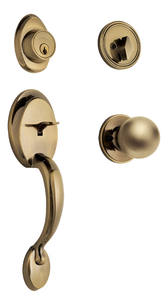 [TR-CEP-21PJP] Cerradura Para Puerta Abatible Hermex Basic Cep-21pjp Derecha/izquierda Acabado Latón Antiguo Negro