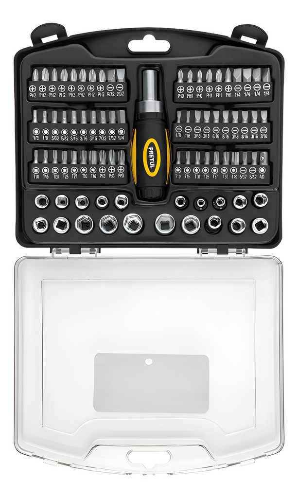 [TR-JUDA-81P] Juego 81 Herramientas Cuadro 1/4 P/mecánico Pretul Juda-81p