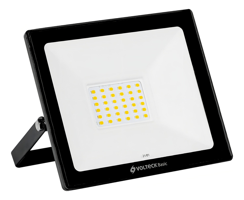 [TR-REF-402LC] Reflector Ultra Delgado Led 30w Luz Cálida Volteck Ref-402lc Color De La Carcasa Negro