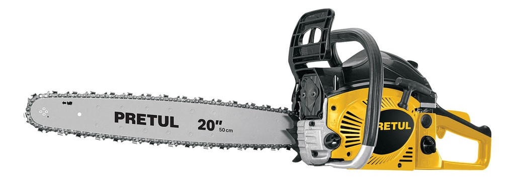 [TR-MOT-5220P] Motosierra A Gasolina, 52cc, Barra De 52'', Pretul Mot-5220p Color Amarillo