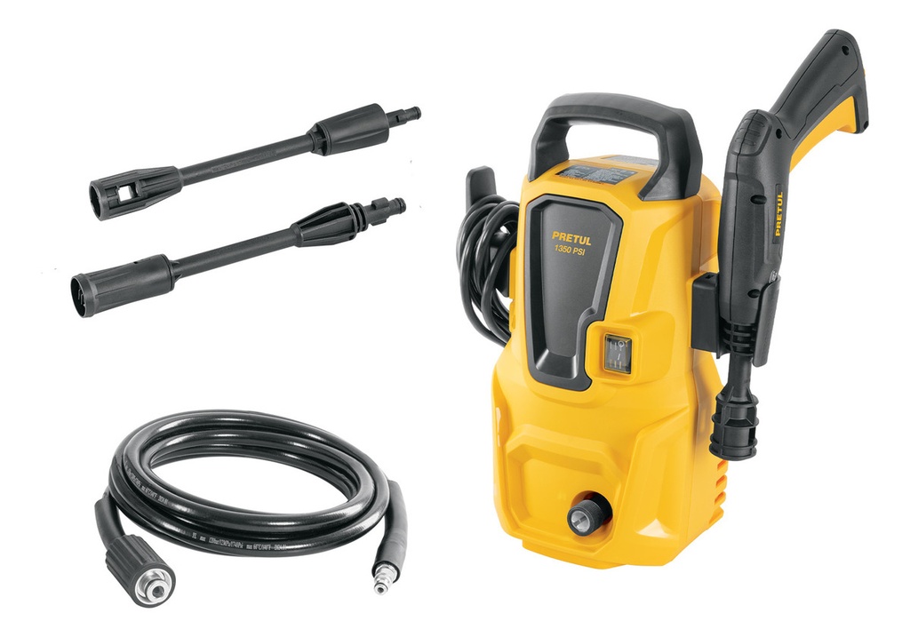 [TR-HILA-1350P] Hidrolavadora Eléctrica Presión Máxima 1350 Psi, Color Amarillo Pretul Hila-1350p 60 Hz