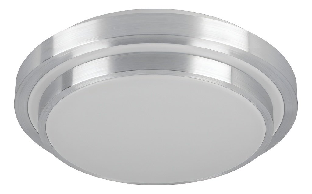 [TR-PLA-704L] Luminario Led 22 W Plafón Decorativo Metálico, Luz Blanca Fría 6500k Volteck Pla-704l Plateado