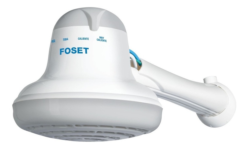 Regadera Eléctrica De 16.5 Cm, Con Brazo 4 Temp. Foset Regel-6g, Gris Potencia 5400 W