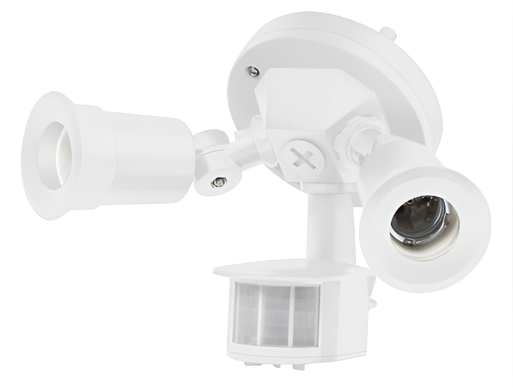 Arbotante Blanco Con Sensor de Movimiento, Lámparas No Incluidas Volteck