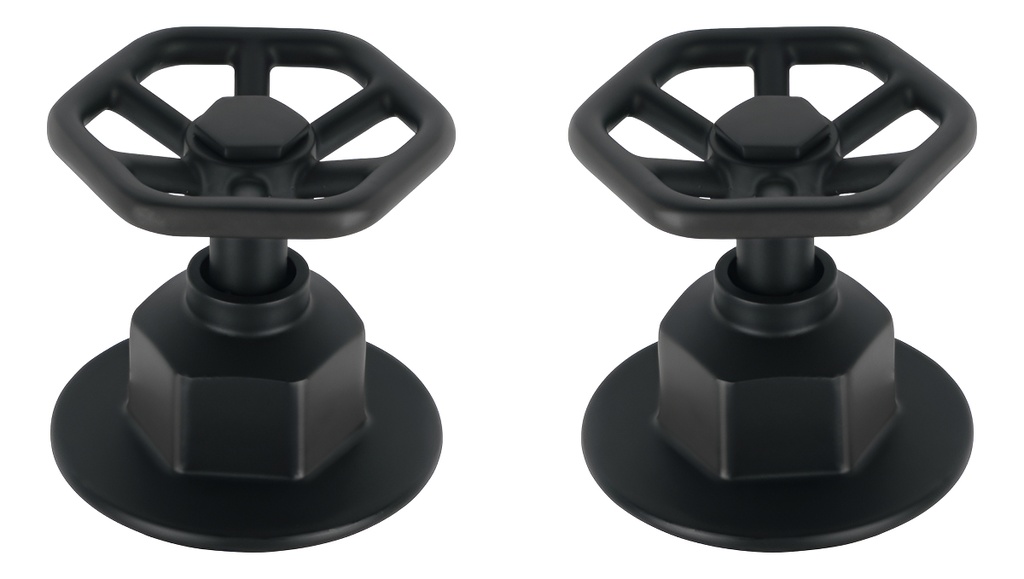 Juego De 2 Manerales Para Regadera Tipo Volante Negro Foset Tbmr-61m