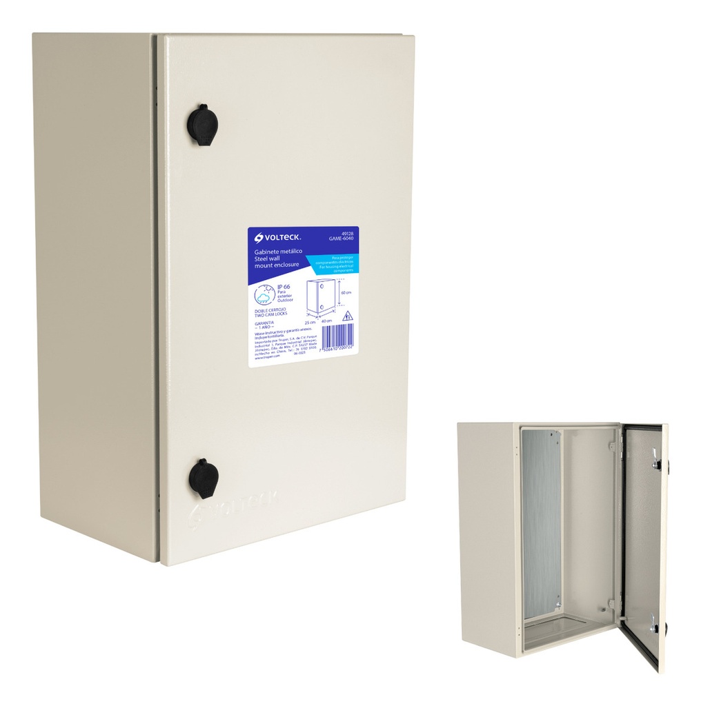 Gabinete Metálico, 60x40cm Para Interior Y Exterior Volteck Game-6040 Color Beige