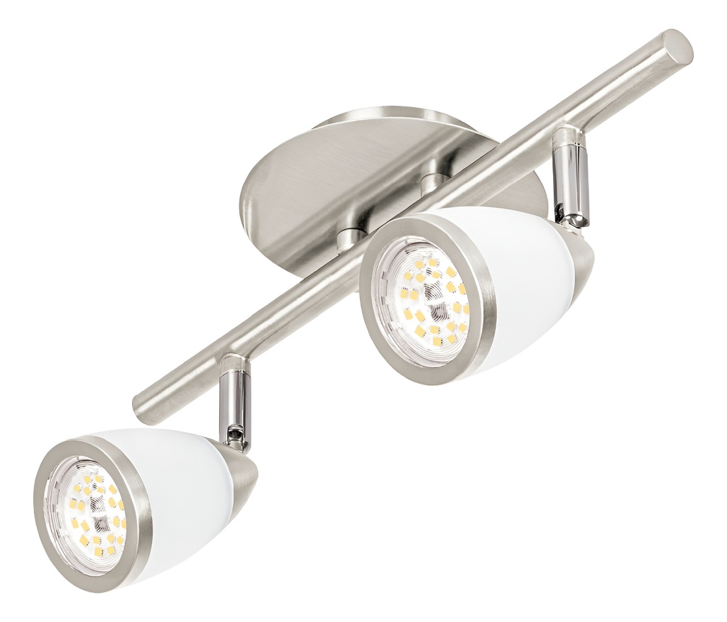 Luminario De Sobreponer 2 Spots Acero Inoxidable Estructura Cromo Volteck Sob-312s