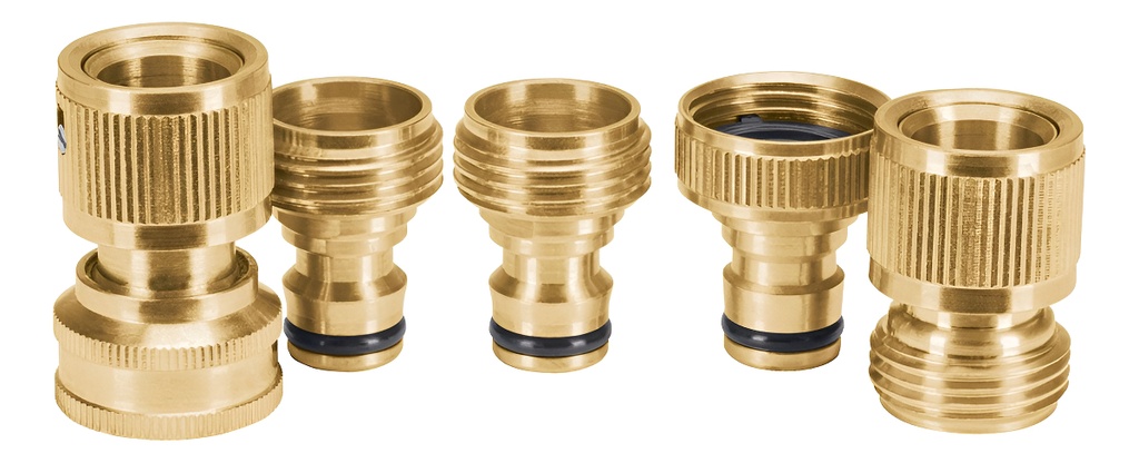 [TR-CLICK-SETM] Set De 5 Conectores Rápidos De Latón De 3/4" Truper Click-setm