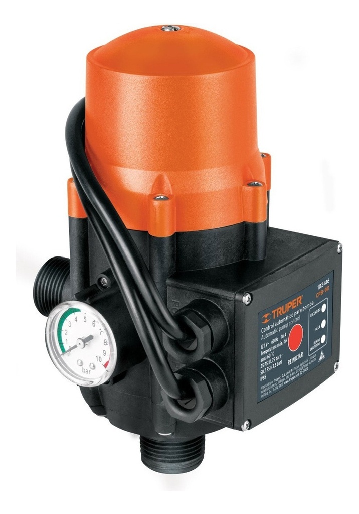 [TR-CPB-90] Control Automático De Presión 90° Para Bombas, Truper Cpb-90