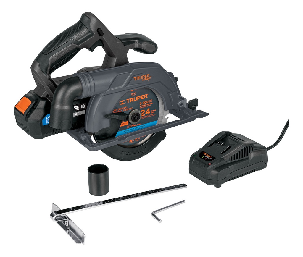 [TR-MAX-20SC] Sierra Circular Inalámbrica 6 1/2" Truper Max-20sc Color Gris Oscuro Frecuencia