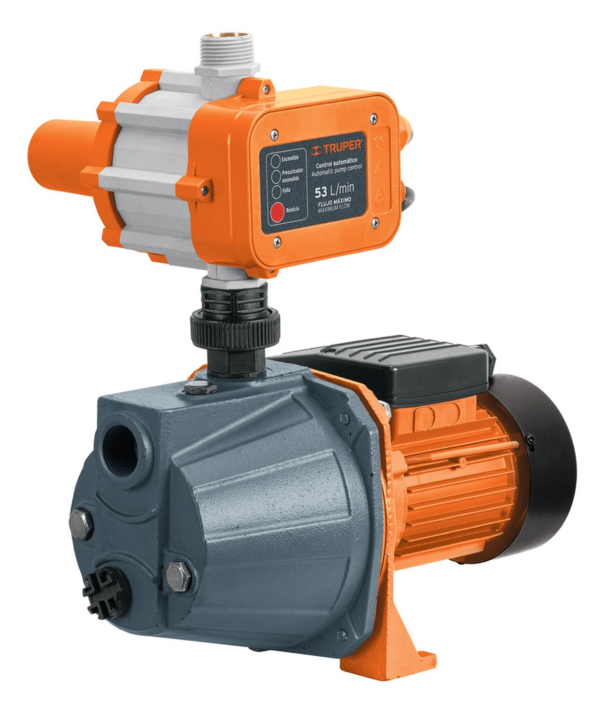 Bomba Presurizadora, 1/2 Hp Cabezal De Hierro Truper Pre-1/2