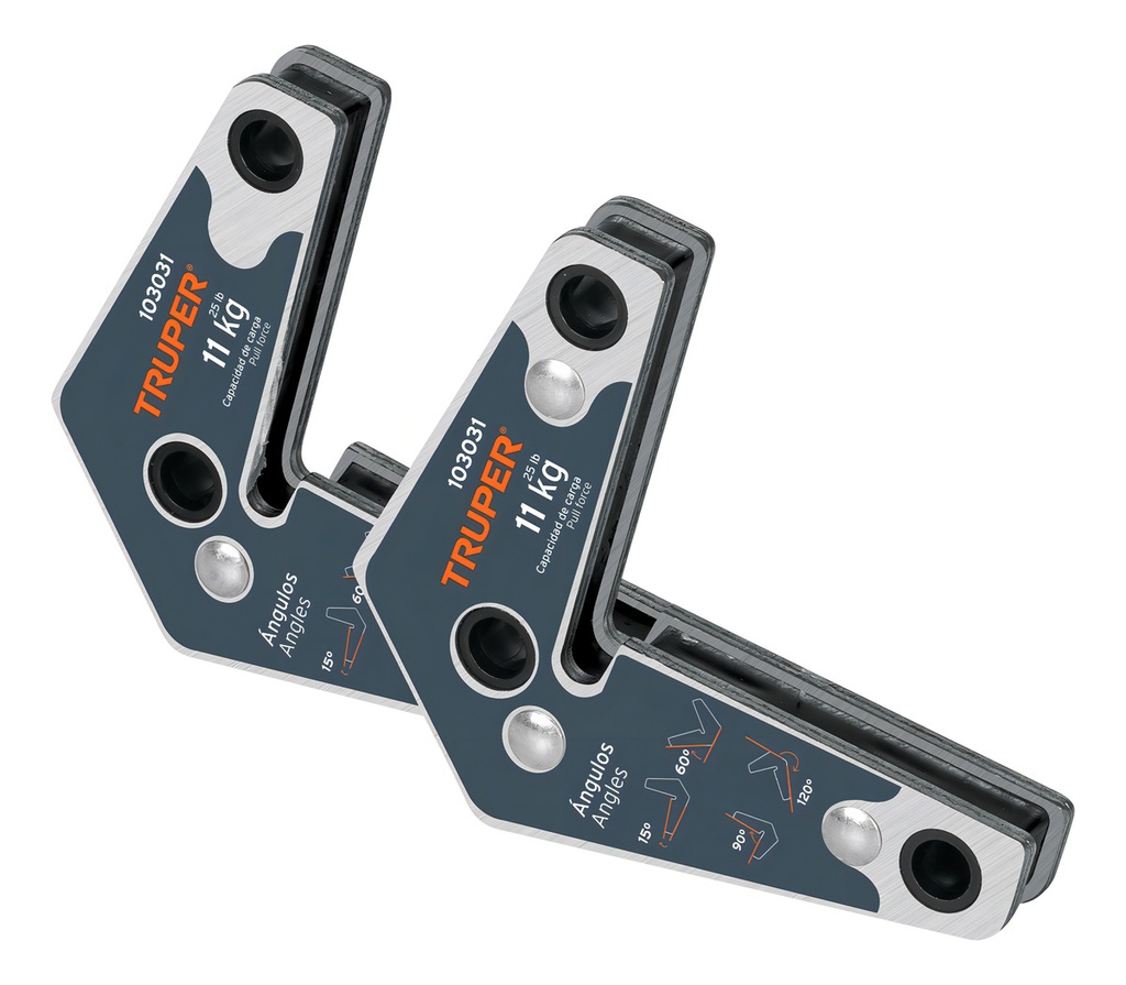 [TR-ESM-32] Escuadras Magnéticas Esquineras 2 Pz, 3" 11 Kg Truper Esm-32