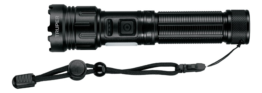 [TR-LINAR-410] Linterna Recargable Led 410 Lm Truper Linar-410 Linterna Negra Luz Blanco