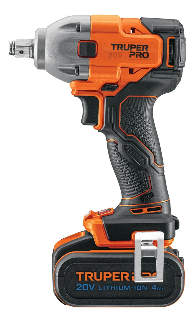 [TR-LIMI-20A2] Llave De Impacto 1/2 , 20 V, 184 Lb/ft, 1 Batería De 4 Ah Color Naranja Truper