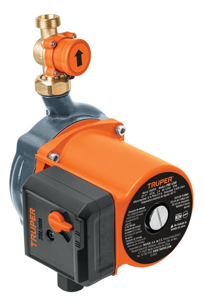 [TR-PRE-1/6R] Bomba Presurizadora Truper Pre-1/6r 1/6 Hp Con Sensor Regulable, Flujo De 25