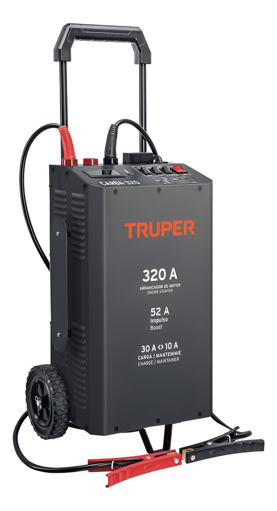 [TR-CARBA-320] Cargador Arrancador Batería Vehiculos Pesados 320 Amp Rudo Truper