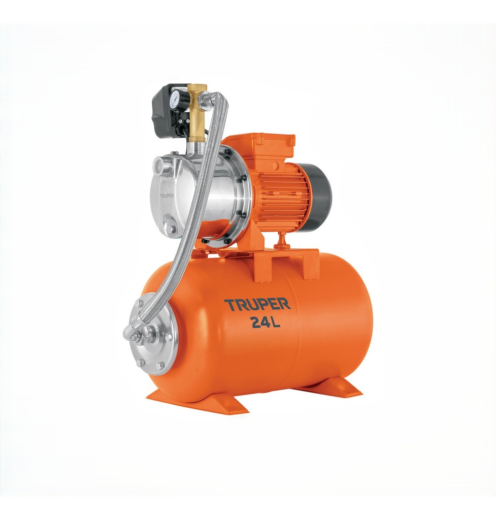 [TR-HIDR-3/4X24] Hidroneumático 24 L, Bomba De 1/2 Hp Pretul Hidr-3/4x24p Truper