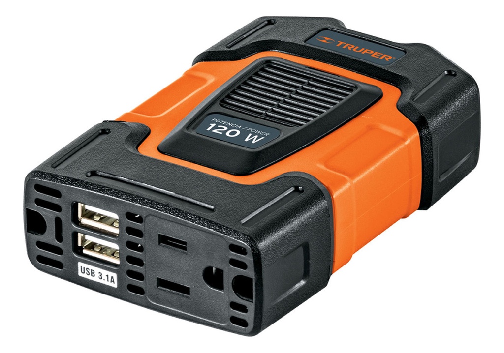 [TR-INCO-100] Inversor De Corriente De 120 W Con Puertos Usb, Truper Inco-100