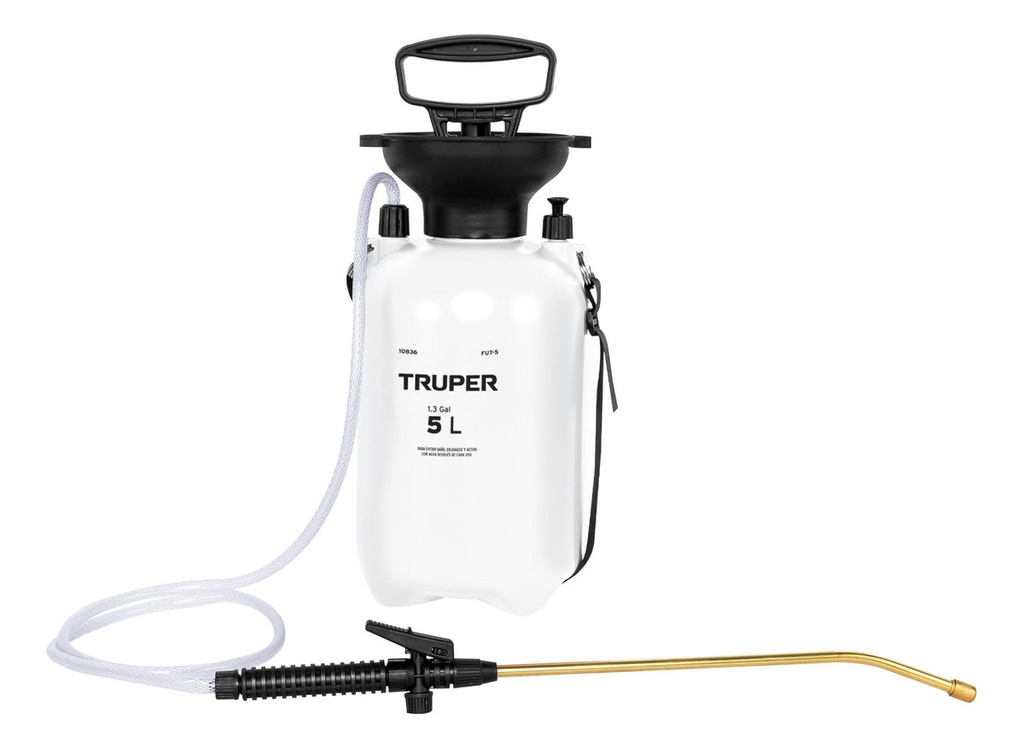 [TR-FUT-5] Truper Fut-5 Aspersora Fumigador Manual Agrícola 5 Litros Color Blanco