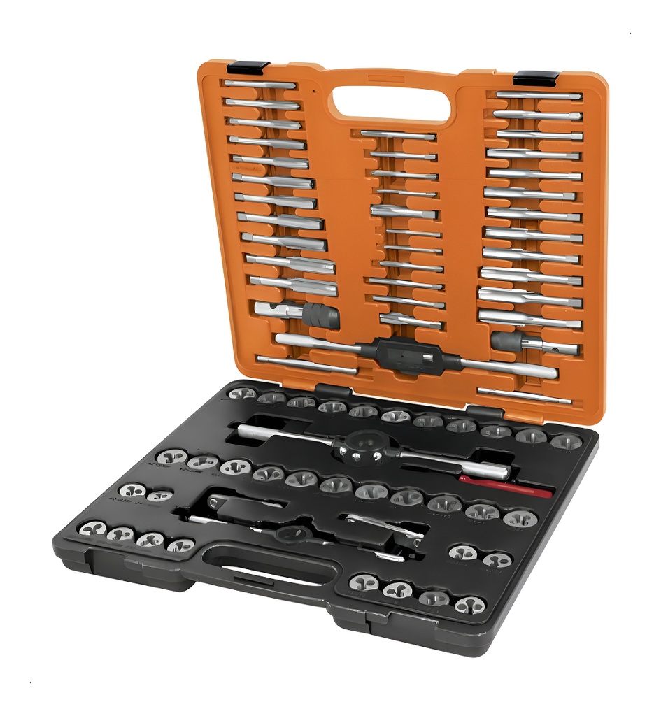 Juego De 76 Piezas De Machuelos Y Tarrajas, Truper J-mata-76 Naranja