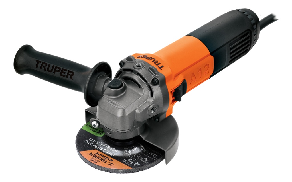 [TR-ESMA-4-1/2A12] Esmeriladora Angular 4-1/2" Profesional 700 W Truper Esma-4-1/2a12 Color