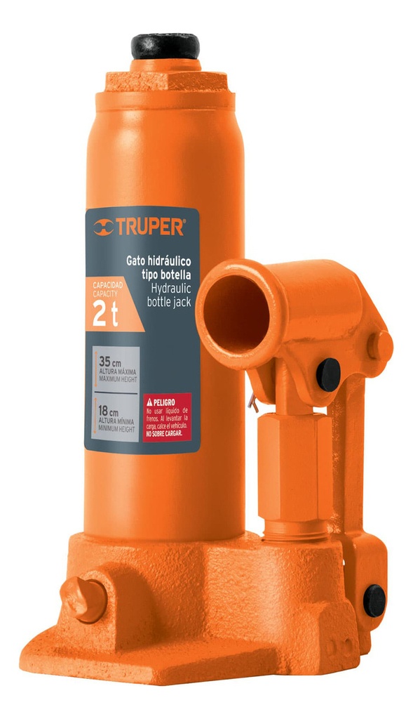 [TR-GAT-2] Gato Hidráulico Tipo Botella De 2 Toneladas Truper Gat-2