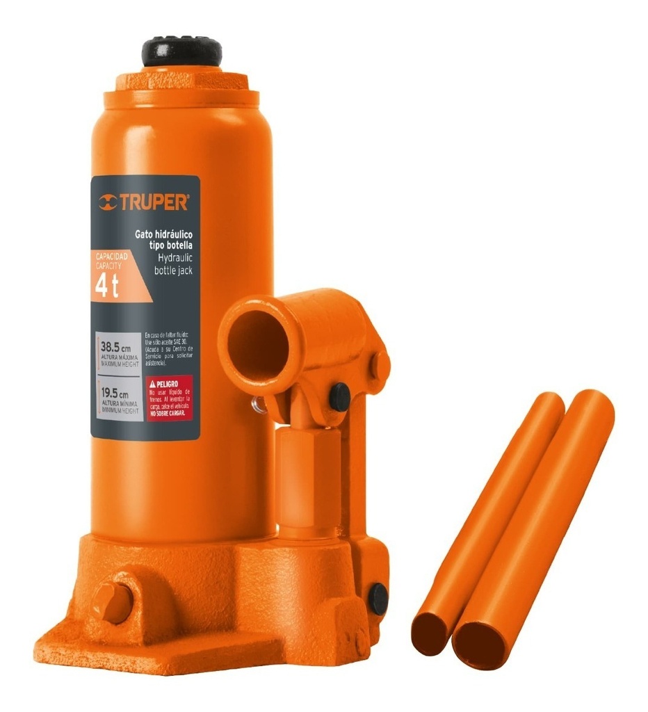 [TR-GAT-4] Gato Hidráulico Botella 4 Ton Truper Gat-4